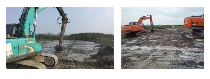 浙江绍兴钱滨线6标、7标泥浆池处理工程